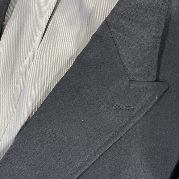 Tiglio Rosso Suit Jacket Mens 44L Black Super 150s Italian Made Italy Blazer - Picture 5 of 13